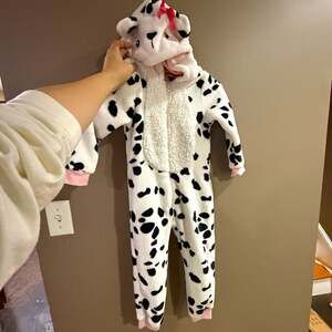 John Lewis Kid’s 3T Halloween Dalmatian Animal Costume Hooded Fleece One-Piece